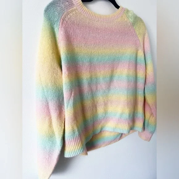 BB Dakota Multicolor Long Sleeve Striped Crew Pullover Sweater - Picture 5 of 6